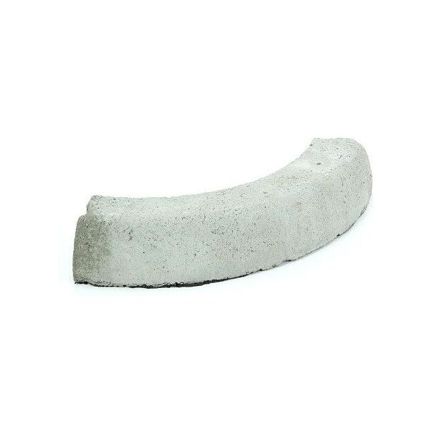 Liimattava reunakivi Rudus, kaarre R500 kupera, 500x130x120mm, sileä, harmaa