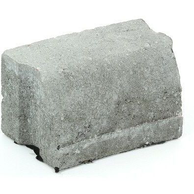 Liimattava reunakivi Rudus, kaarre R1000 kovera, 195x130x120mm, sileä, harmaa