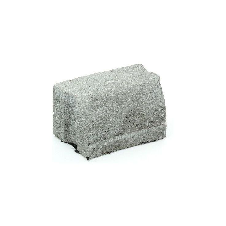 Liimattava reunakivi Rudus, kaarre R1000 kovera, 195x130x120mm, sileä, harmaa