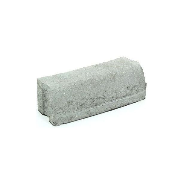 Liimattava reunakivi Rudus, kaarre R2500 kupera, 390x130x120mm, sileä, harmaa