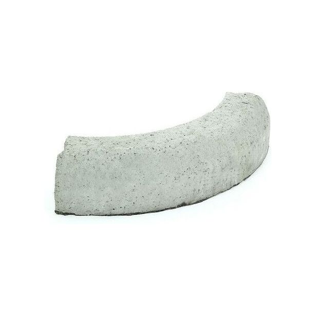Liimattava reunakivi Rudus, kaarre R500 kupera, 780x130x160mm, sileä, harmaa