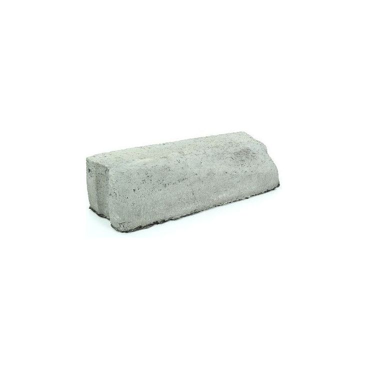 Liimattava madalluskivi Rudus, 12>8cm, oikea, 390x130mm, sileä, harmaa