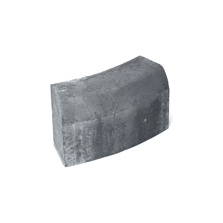 Upotettava reunakivi Rudus H14, kaarre R1000 kupera, 523x170x300mm, sileä, harmaa