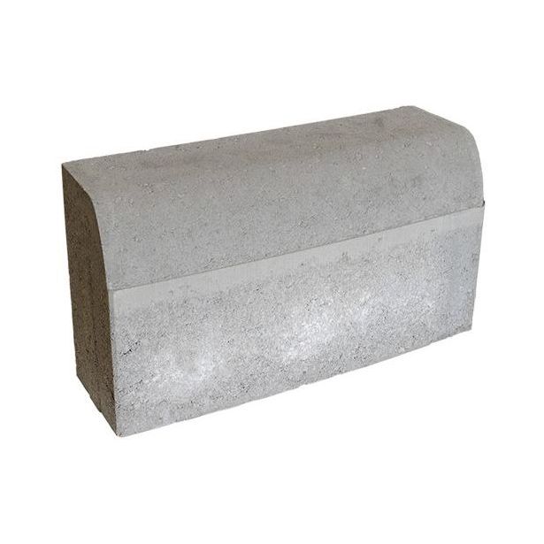 Upotettava reunakivi Rudus H4, kaarre R4500 kupera, 560x170x300mm, sileä, harmaa