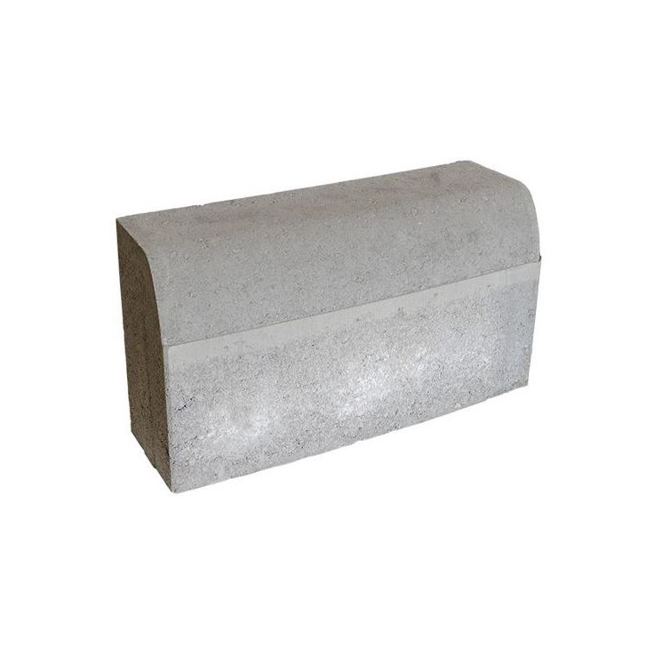 Upotettava reunakivi Rudus H4, kaarre R4500 kupera, 560x170x300mm, sileä, harmaa
