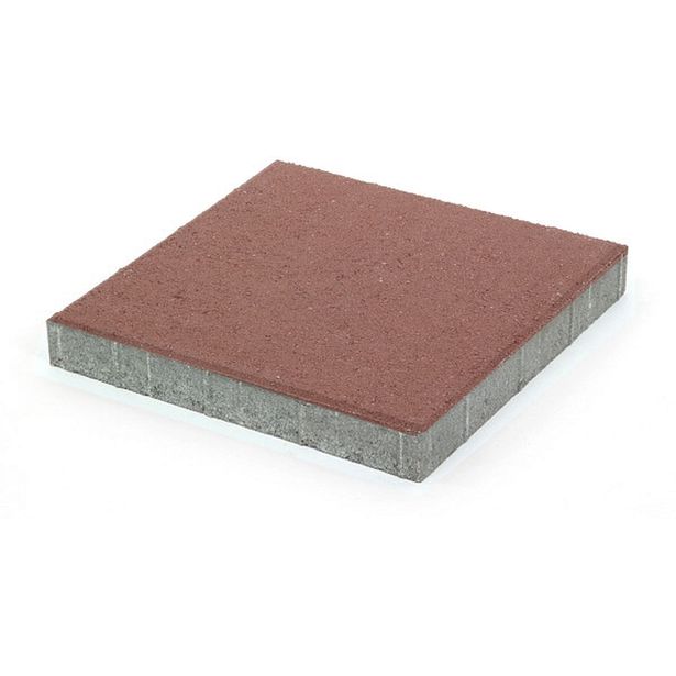 Betonilaatta Rudus 398x398x50 mm sileä punainen