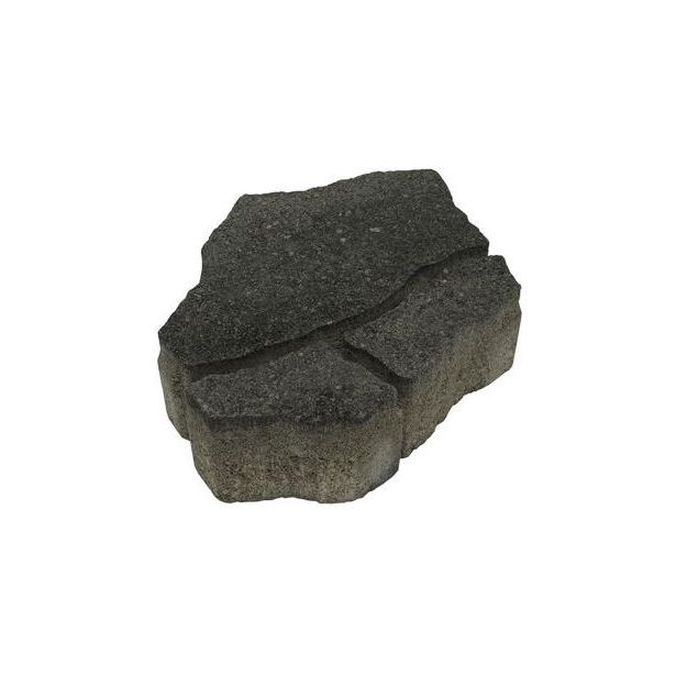 Pihakivi Rudus Luotokivi, 336x246x80mm, profiloitu, mustaharmaa