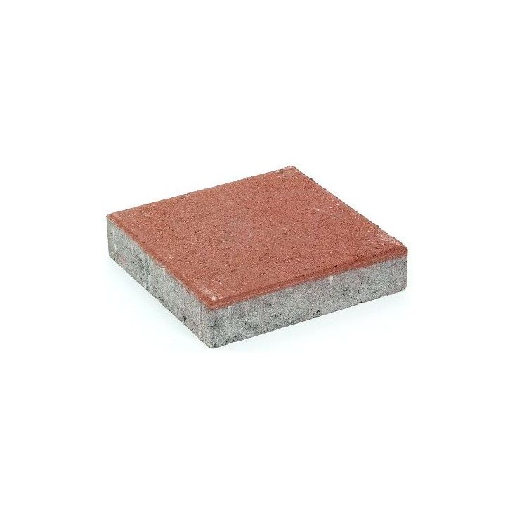 Pihakivi Rudus Kartanolaatta 60, 278x278x60mm, sileä, punainen