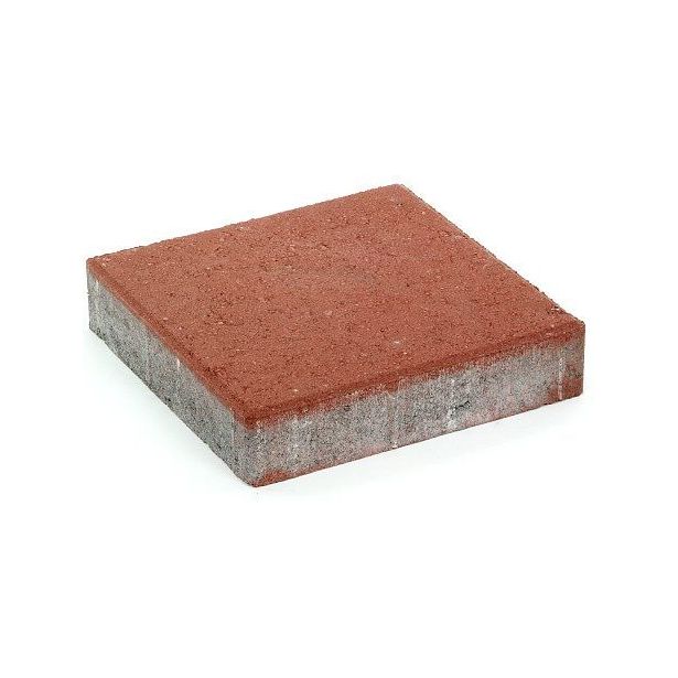 Pihakivi Rudus Kartanolaatta 80, 278x278x80mm, sileä, punainen