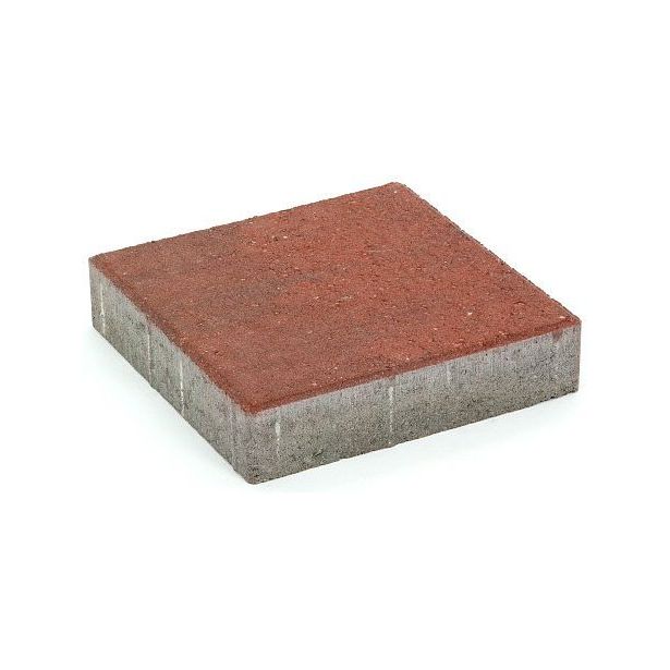 Pihakivi Rudus Kartanolaatta 80, 278x278x80mm, sileä, punamusta