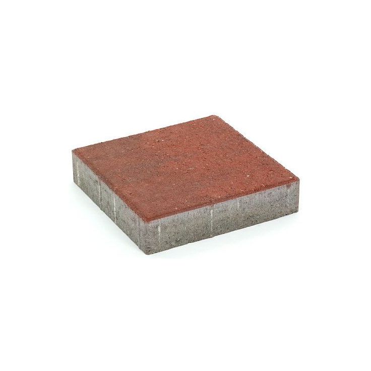 Pihakivi Rudus Kartanolaatta 80, 278x278x80mm, sileä, punamusta