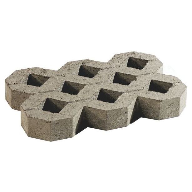 Pihakivi Rudus Reikälaatta, 598x398x80mm, sileä, harmaa