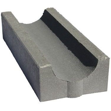 Vesikouru Rudus Kevyt, 500x195x100mm, sileä, musta