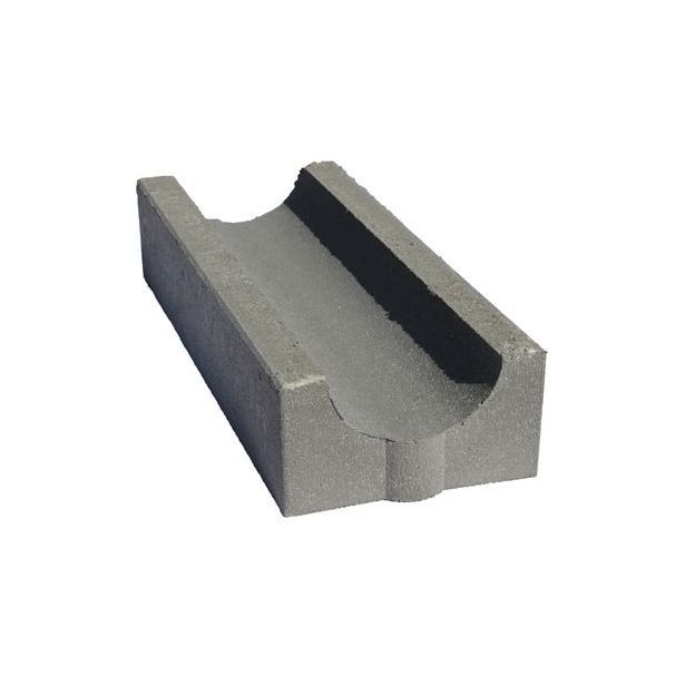 Vesikouru Rudus Kevyt, 500x195x100mm, sileä, musta