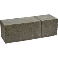 Muurikivi Rudus Antikko, 330x165x165mm, profiloitu, mustaharmaa