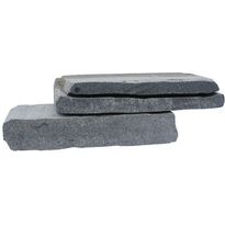 Muurikivi Rudus Rustikko, 400x180x77mm, profiloitu, mustaharmaa