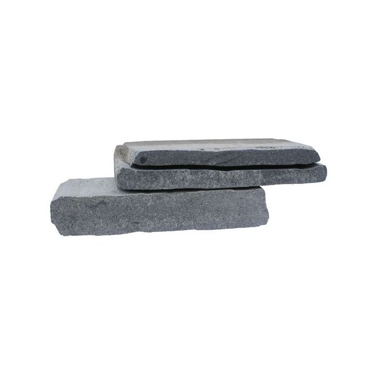 Muurikivi Rudus Rustikko, 400x180x77mm, profiloitu, mustaharmaa