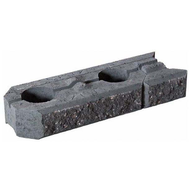 Muurikivi Rudus Aitakivi peruspari, 560x200x100mm, sileä, musta