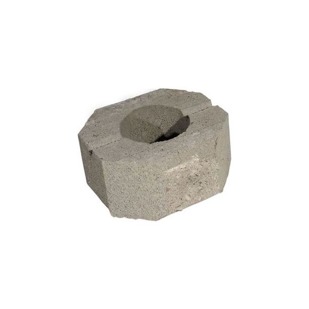 Muurikivi Rudus Aitakivi päätykivi, 200x200x100mm, sileä, harmaa