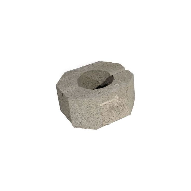 Muurikivi Rudus Aitakivi päätykivi, 200x200x100mm, sileä, harmaa