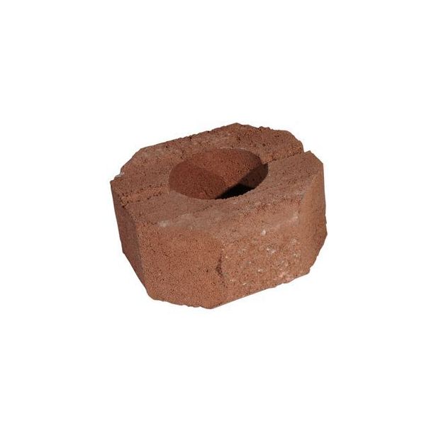Muurikivi Rudus Aitakivi päätykivi, 200x200x100mm, sileä, punainen