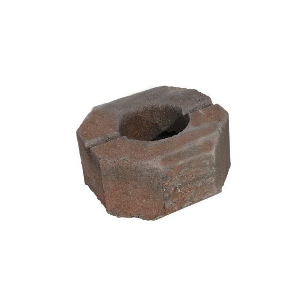 Muurikivi Rudus Aitakivi päätykivi, 200x200x100mm, sileä, punamusta
