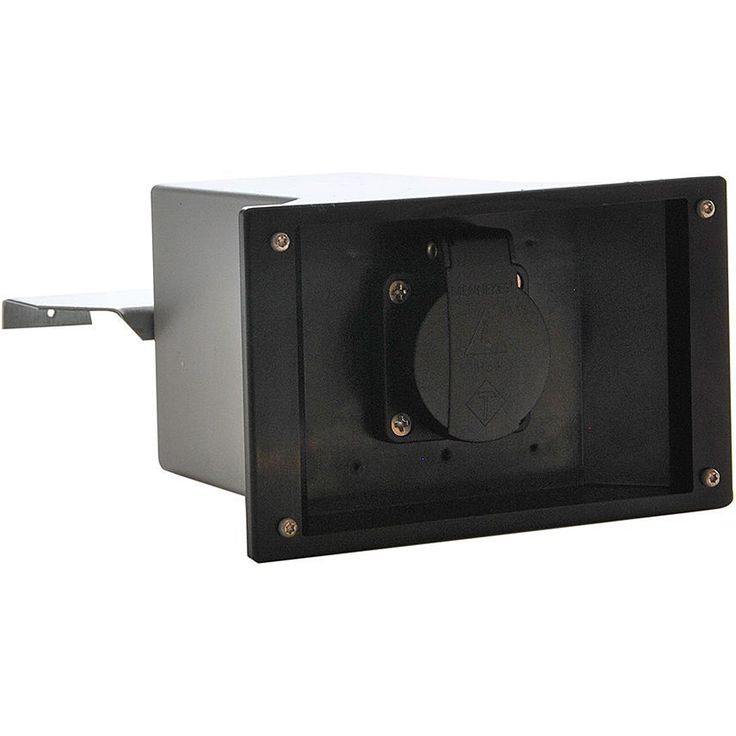 Muuripistorasia Rudus, 16A, 220-250V, IP44, 190x185x98mm, musta