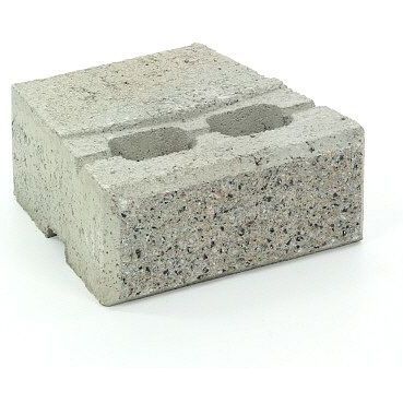 Muurikivi Rudus Muurikko peruskivi, 235x235x100mm, sileä, harmaa