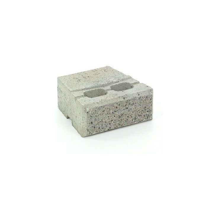 Muurikivi Rudus Muurikko peruskivi, 235x235x100mm, sileä, harmaa