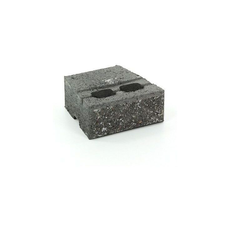 Muurikivi Rudus Muurikko peruskivi, 235x235x100mm, sileä, musta