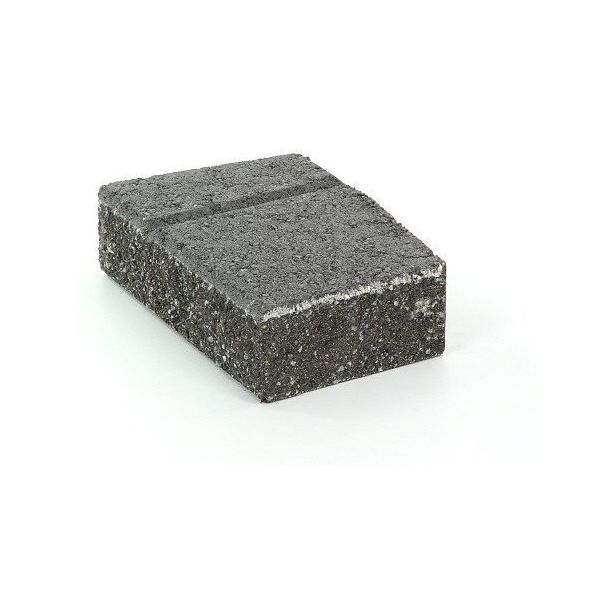 Muurikivi Rudus Muurikko kulmakivi, 352x235x100mm, sileä, musta