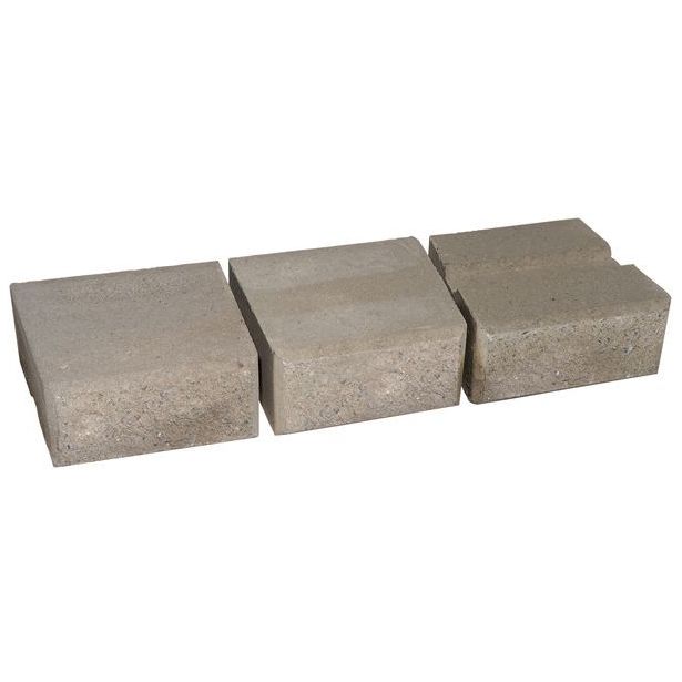 Muurikivi Rudus Muurikko kaarrekivet, 235x235x100mm, sileä, harmaa