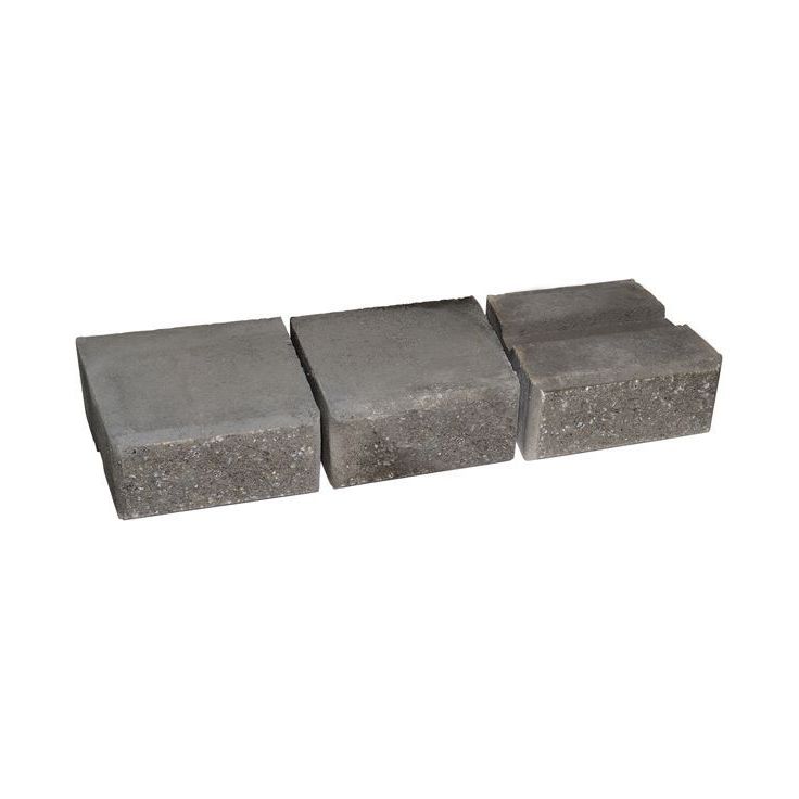 Muurikivi Rudus Muurikko kaarrekivet, 235x235x100mm, sileä, musta