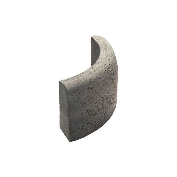 Upotettava reunakivi Rudus J8, kaarre R500 kupera, 800x110x300mm, sileä, harmaa