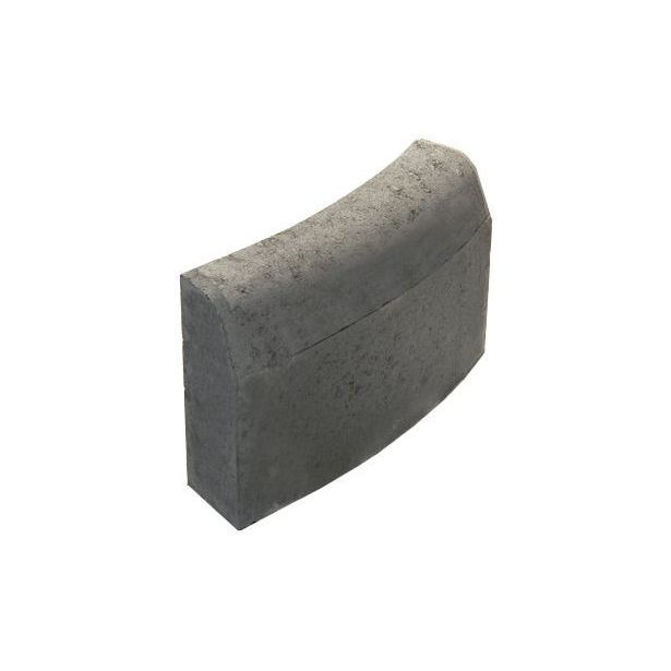 Upotettava reunakivi Rudus J7, kaarre R1000 kupera, 500x110x300mm, sileä, harmaa