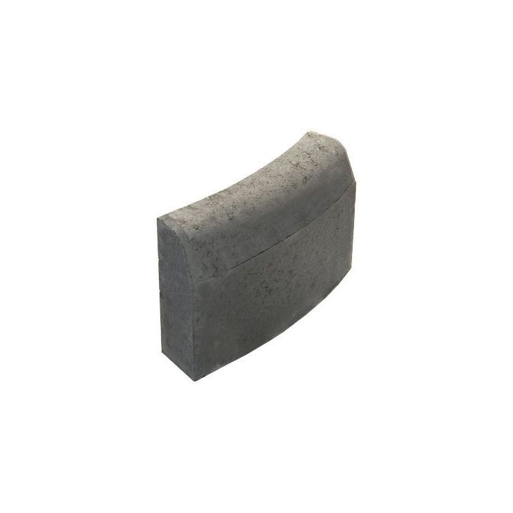 Upotettava reunakivi Rudus J7, kaarre R1000 kupera, 500x110x300mm, sileä, harmaa