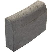 Upotettava reunakivi Rudus J6, kaarre R2000 kupera, 500x170x300mm, sileä, harmaa
