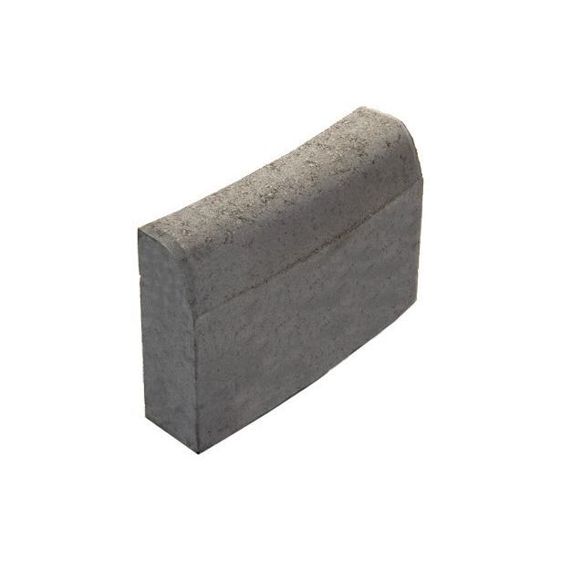 Upotettava reunakivi Rudus J6, kaarre R2000 kupera, 500x170x300mm, sileä, harmaa