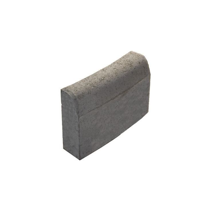 Upotettava reunakivi Rudus J6, kaarre R2000 kupera, 500x170x300mm, sileä, harmaa