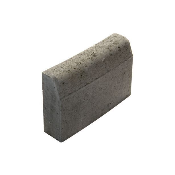Upotettava reunakivi Rudus J4, kaarre R4000 kupera, 500x110x300mm, sileä, harmaa