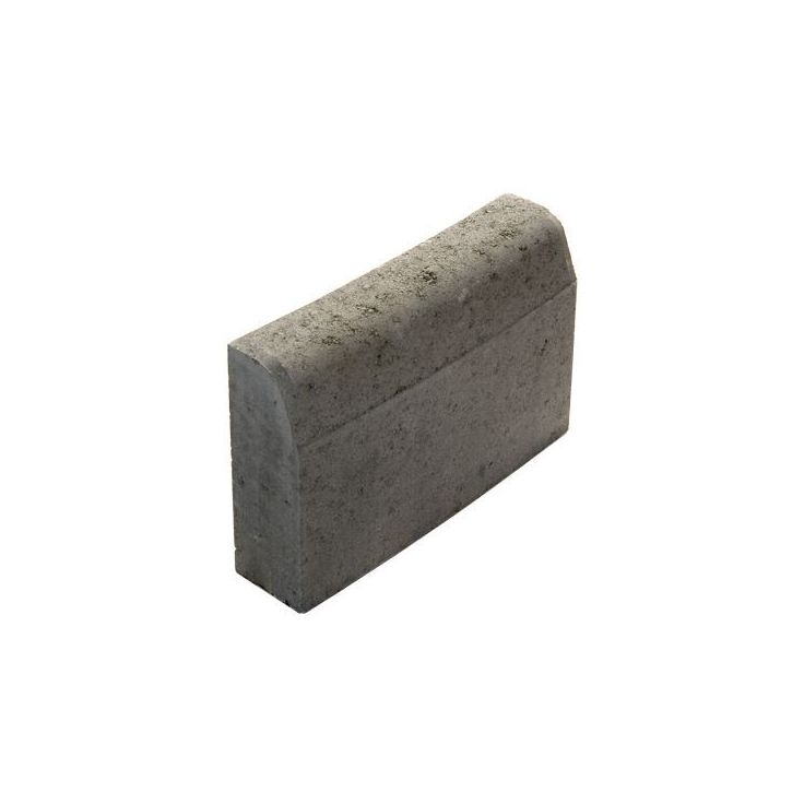 Upotettava reunakivi Rudus J4, kaarre R4000 kupera, 500x110x300mm, sileä, harmaa