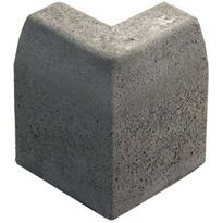 Upotettava reunakivi Rudus J12, kulma 90° kupera, 500x110x300mm, sileä, harmaa