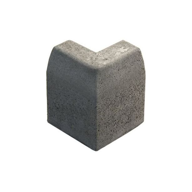 Upotettava reunakivi Rudus J12, kulma 90° kupera, 500x110x300mm, sileä, harmaa