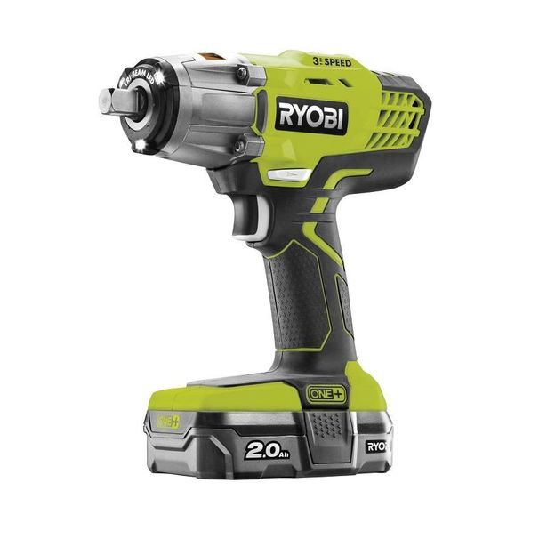Akkumutterinväännin Ryobi ONE+ R18IW3-120S, 18V, 2.0Ah akulla + 3 hylsyä