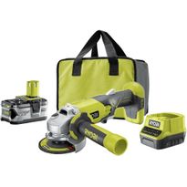 Akkukulmahiomakone Ryobi ONE+ R18AG-140S, 18V, 4.0Ah akulla