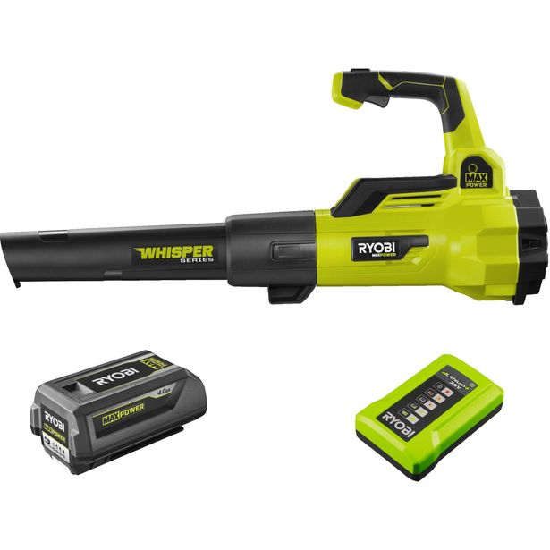 Akkulehtipuhallin Ryobi Max Power RY36BLXA-140P, 36V, 2x4.0Ah akuilla