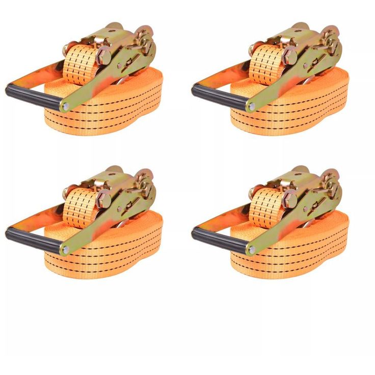 Räikkä kuormaliinat 4 kpl 2 tonnia 8mx50mm Oranssi