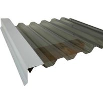 Valokatteen reunapelti Keraplast, 65+70x1250mm, 90°, vaaleanharmaa RR21