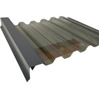 Valokatteen reunapelti Keraplast, 65+70x1250mm, 90°, tummanharmaa RR23