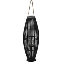 Riippuva kynttilänpidike bambu musta 95 cm